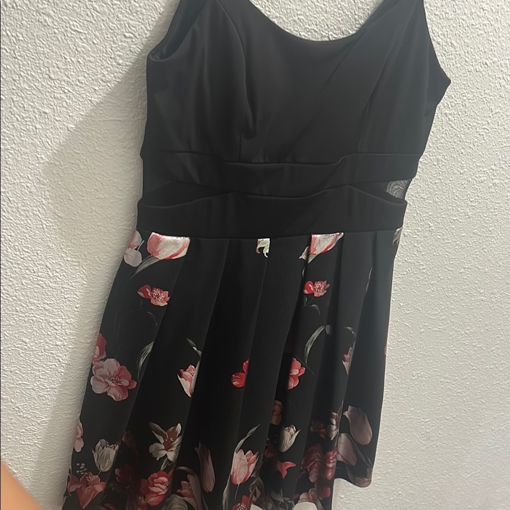 Elegant Black Floral Dress